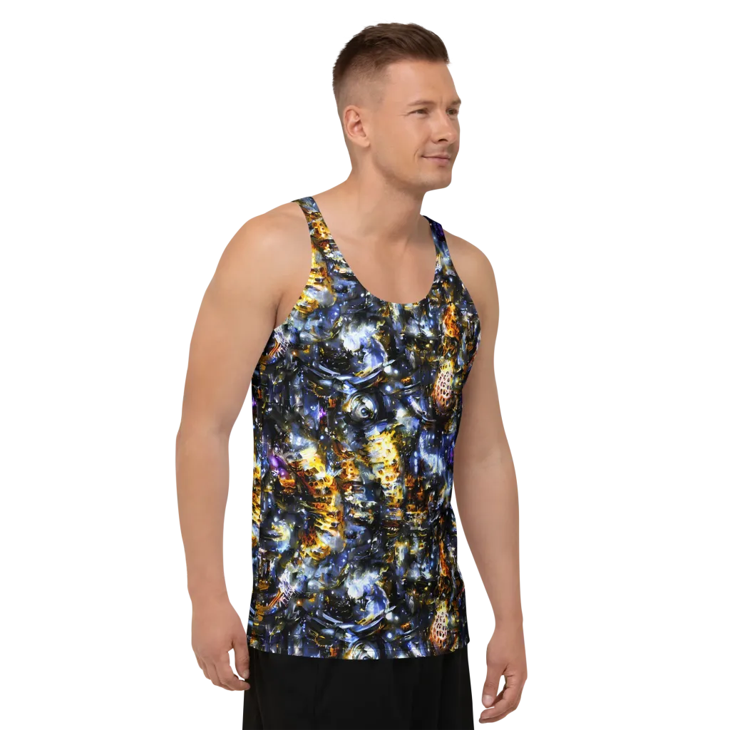 Obsidian Aurora on Men's Tank Top — Right Front