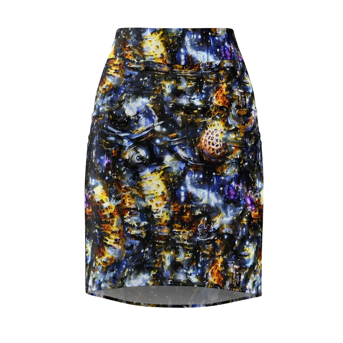 Obsidian Aurora on Pencil Skirt — Front