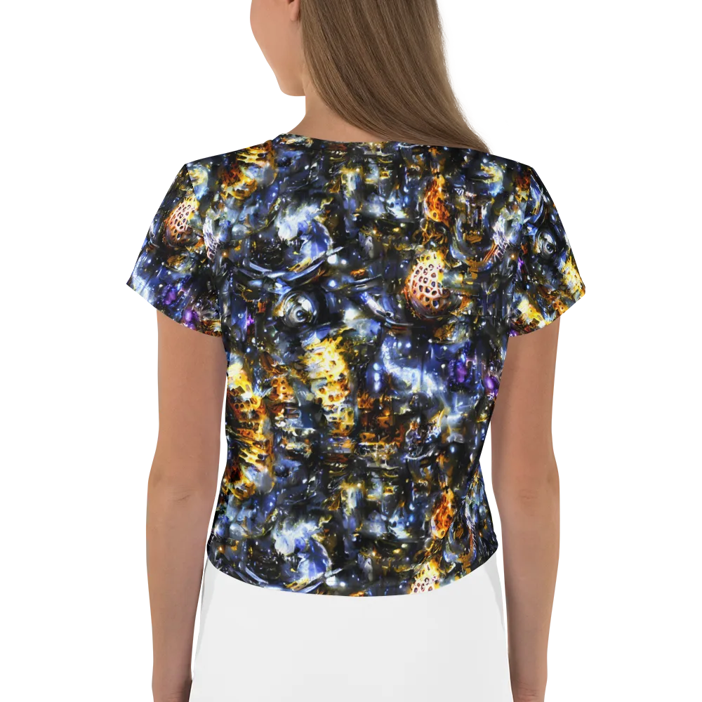 Obsidian Aurora on Crop Tee — Back