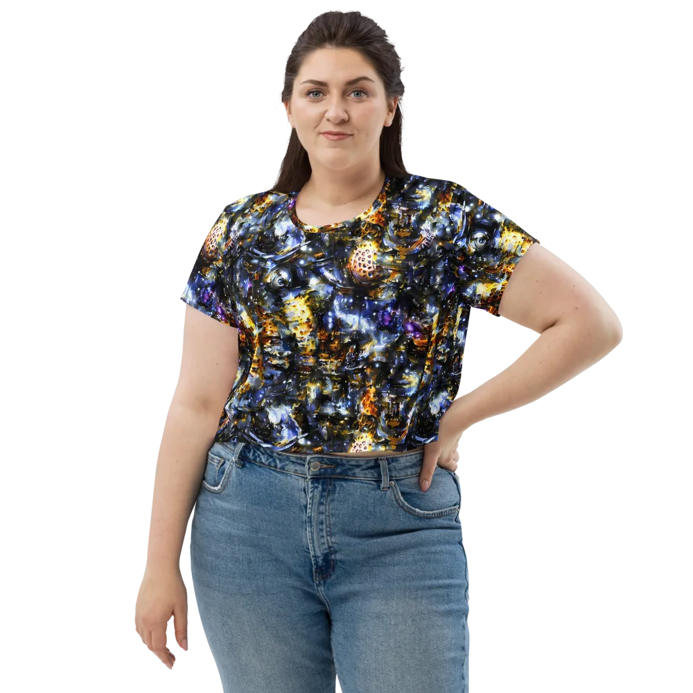Obsidian Aurora on Crop Tee — Front