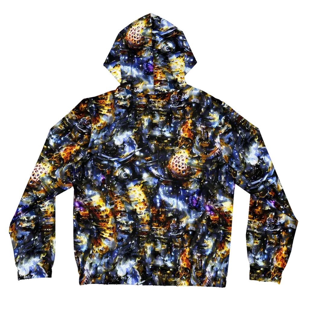 Obsidian Aurora on Women's Full-Zip Hoodie — Back