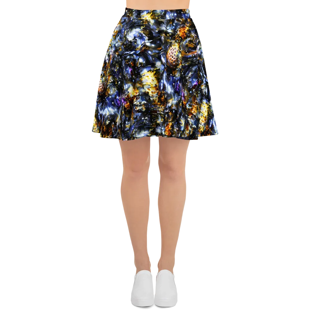 Obsidian Aurora on Skater Skirt — Front