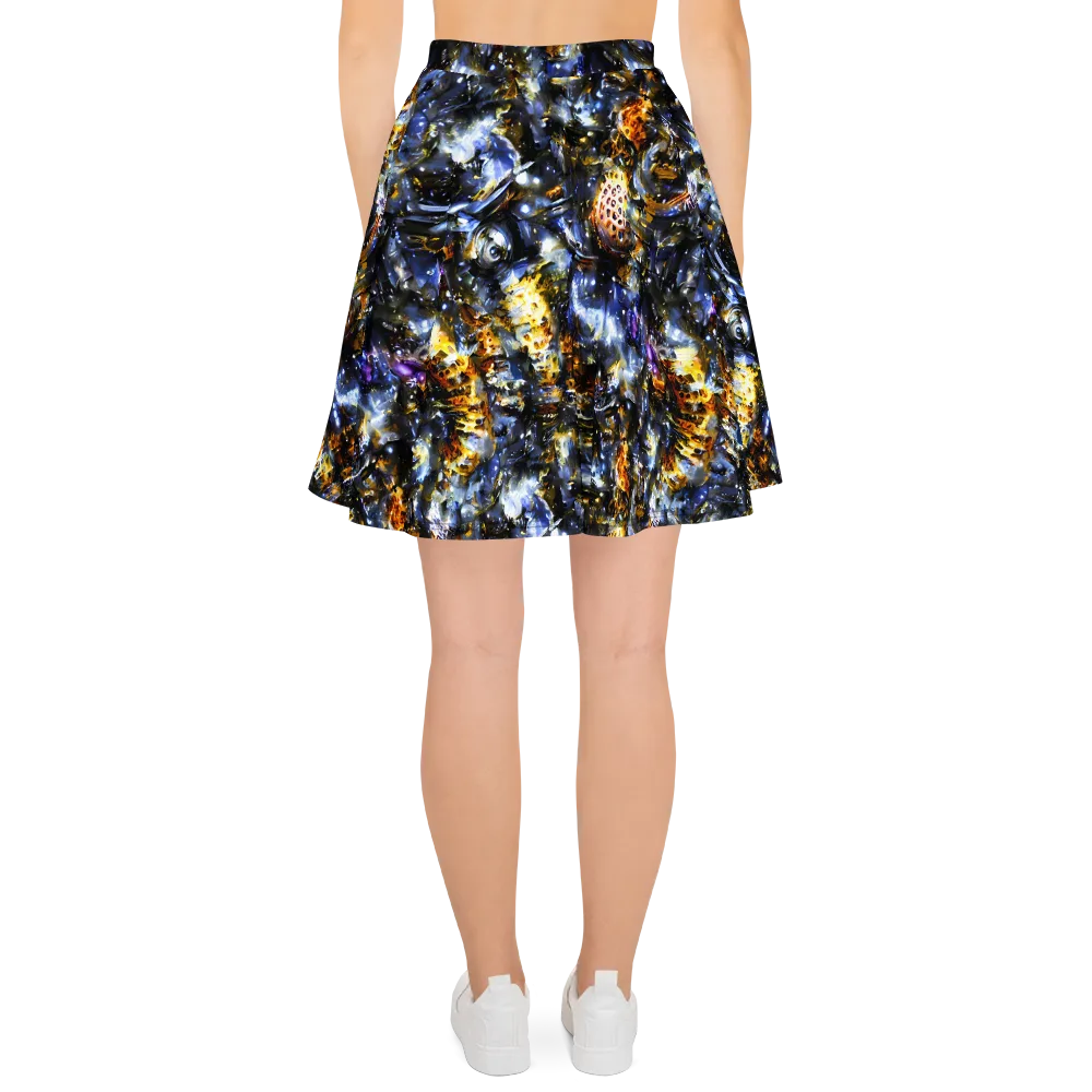 Obsidian Aurora on Skater Skirt — Back