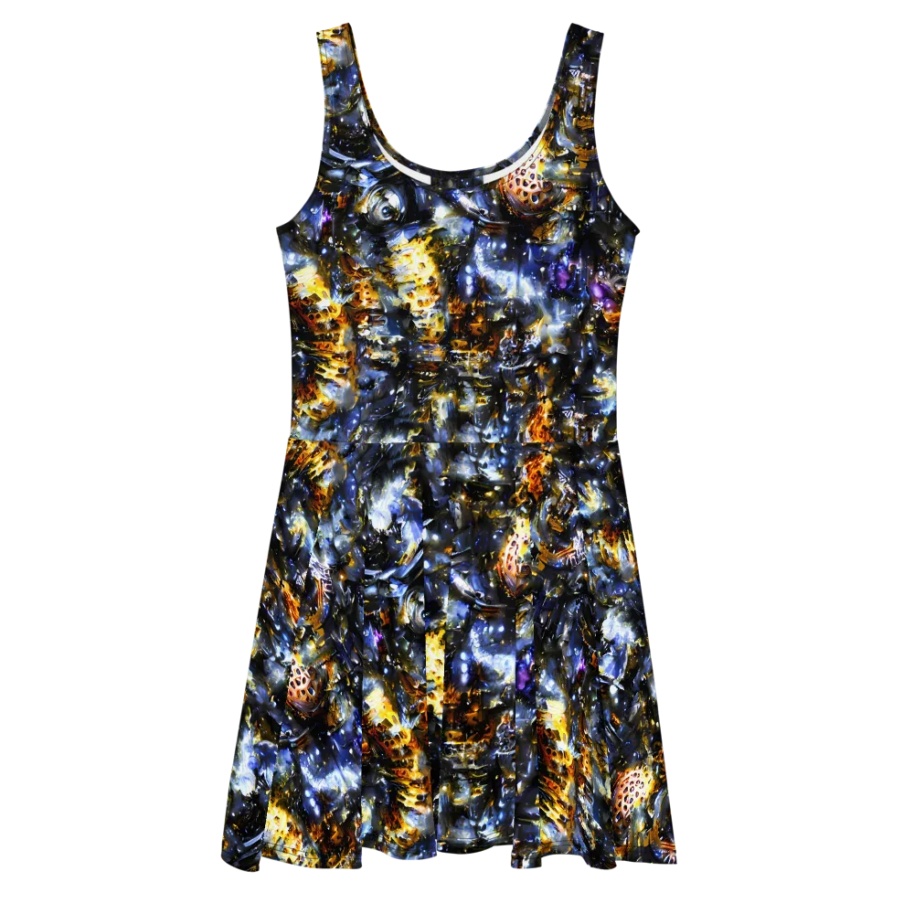Obsidian Aurora on Skater Dress — Front
