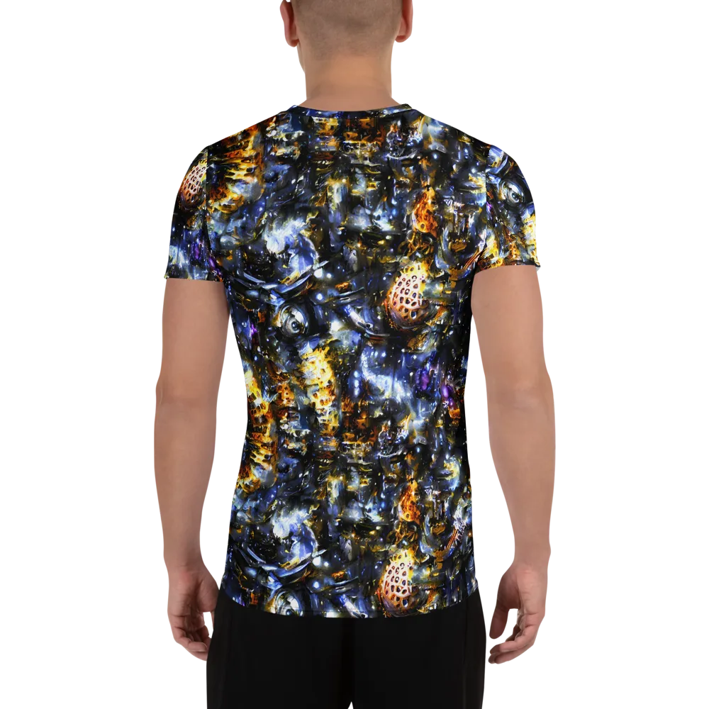 Obsidian Aurora on Men's Athletic T-Shirt — Back