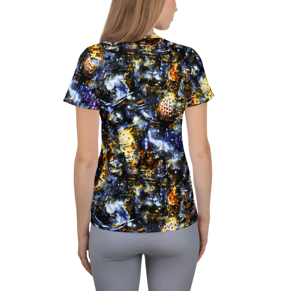 Obsidian Aurora on Women's Athletic T-Shirt — Back