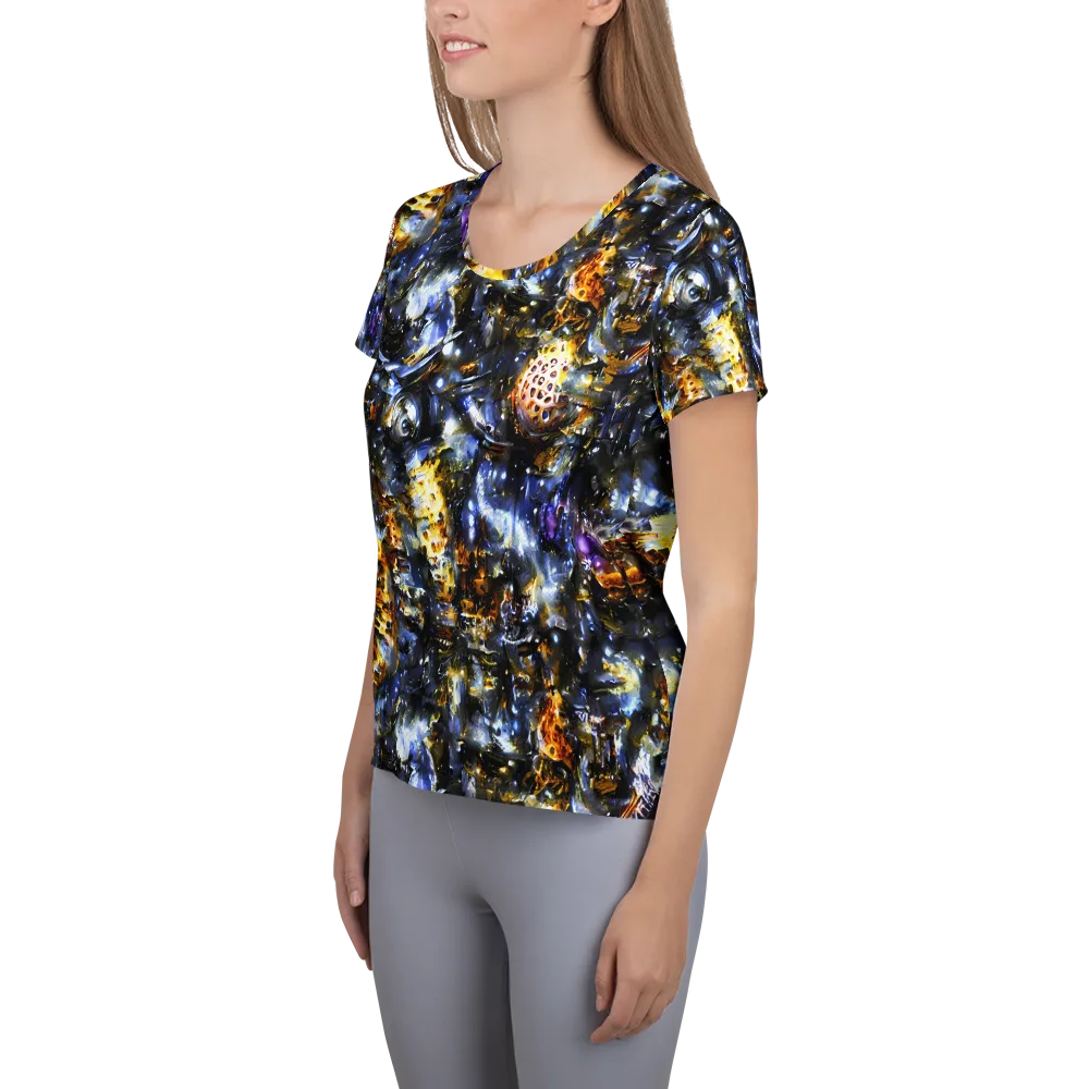 Obsidian Aurora on Women's Athletic T-Shirt — Left