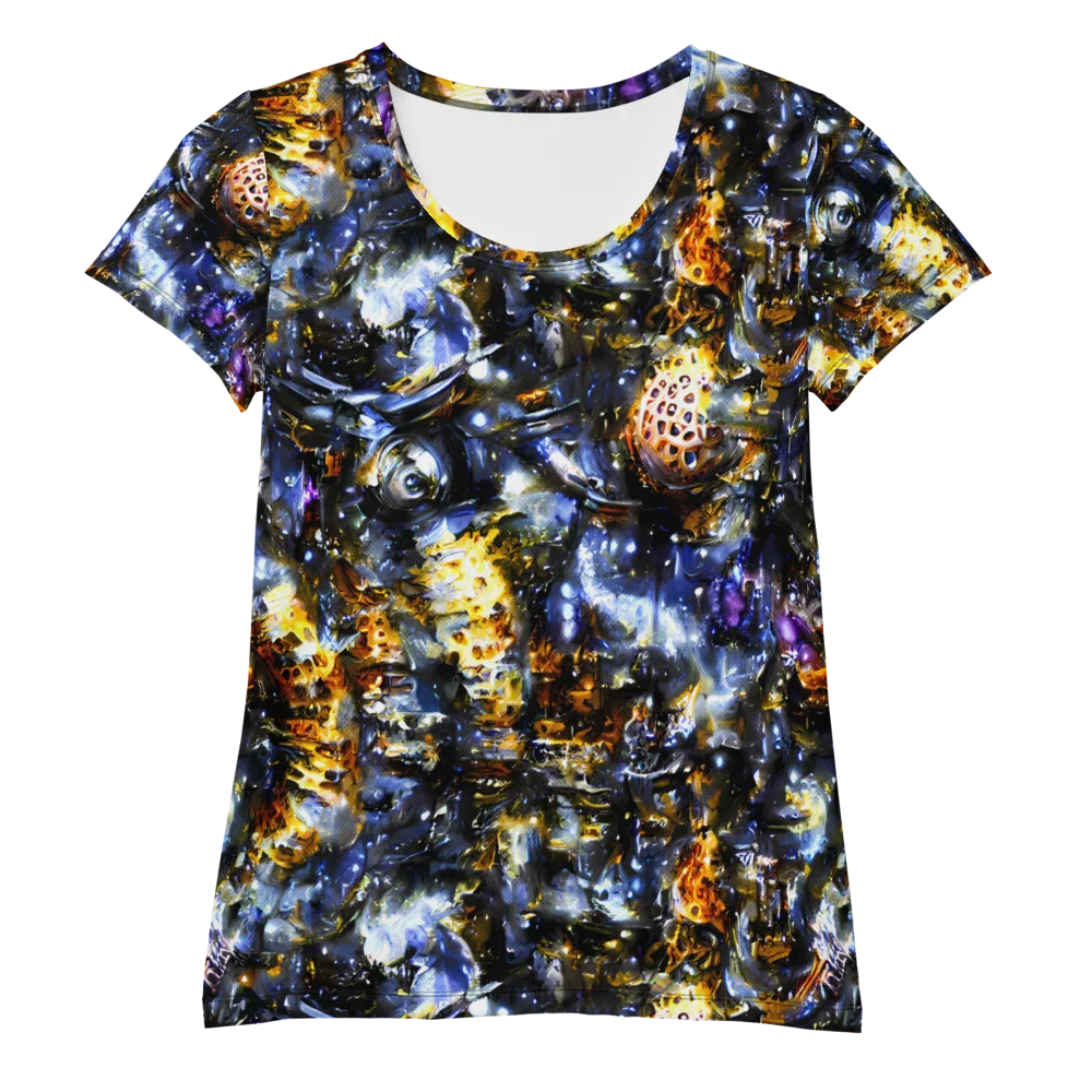 Obsidian Aurora on Women's Athletic T-Shirt — Front