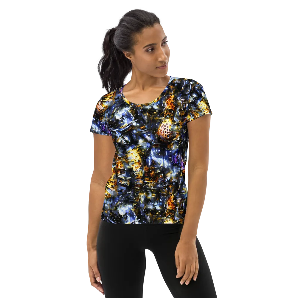 Obsidian Aurora on Women's Athletic T-Shirt — Front