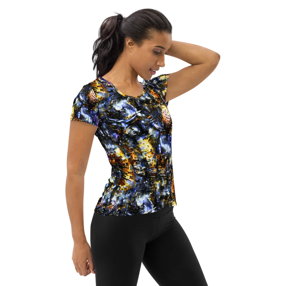 Obsidian Aurora on Women's Athletic T-Shirt — Right