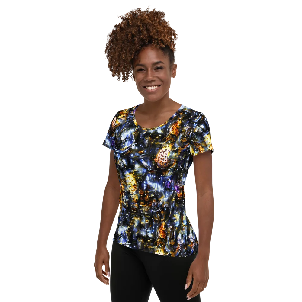 Obsidian Aurora on Women's Athletic T-Shirt — Left