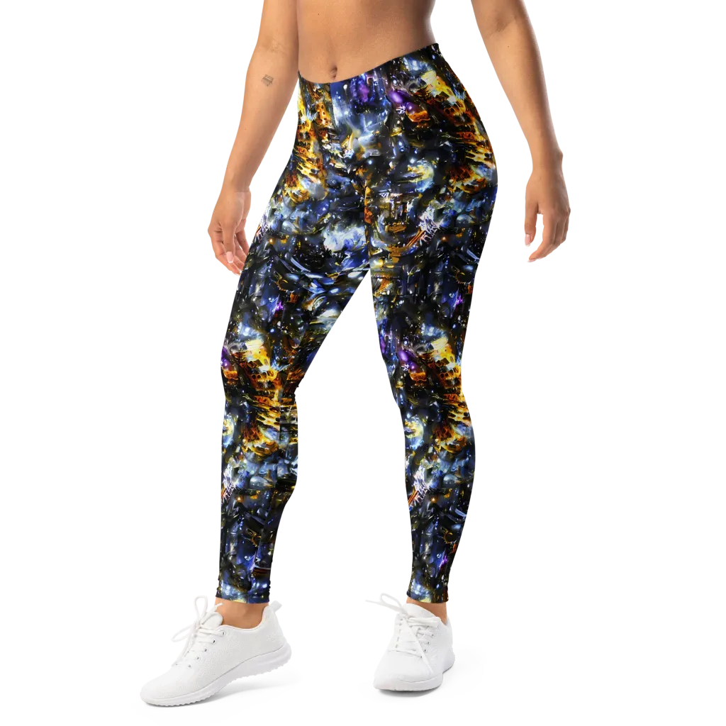 Obsidian Aurora on Leggings — Left Front