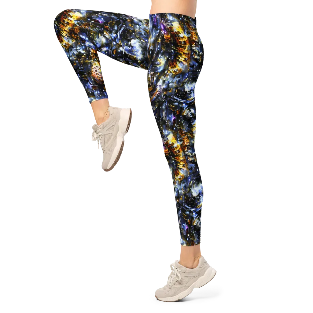 Obsidian Aurora on Leggings — Left
