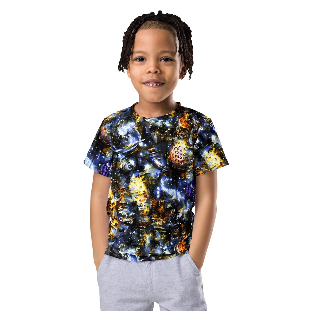 Obsidian Aurora on Kids Crew Neck T-Shirt — Front