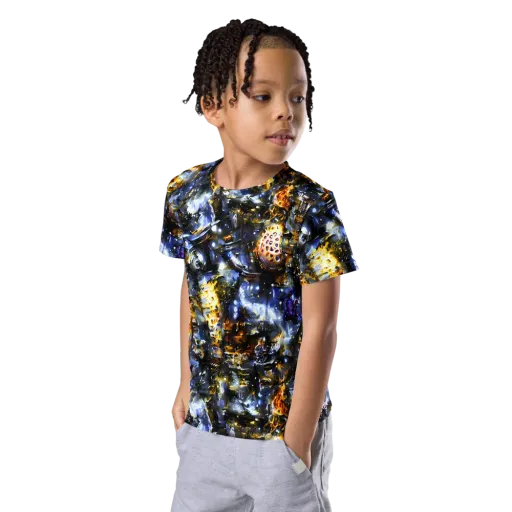 Obsidian Aurora on a Kids Crew Neck T-Shirt