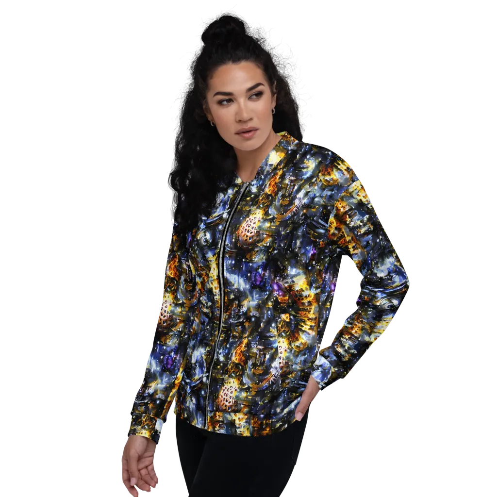 Obsidian Aurora on Bomber Jacket — Left