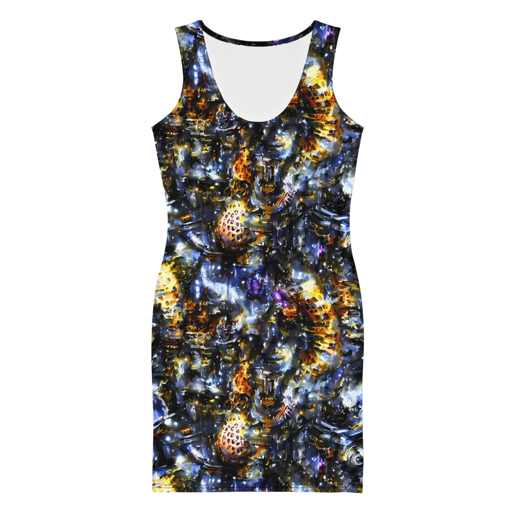 Obsidian Aurora on Bodycon Dress — Front