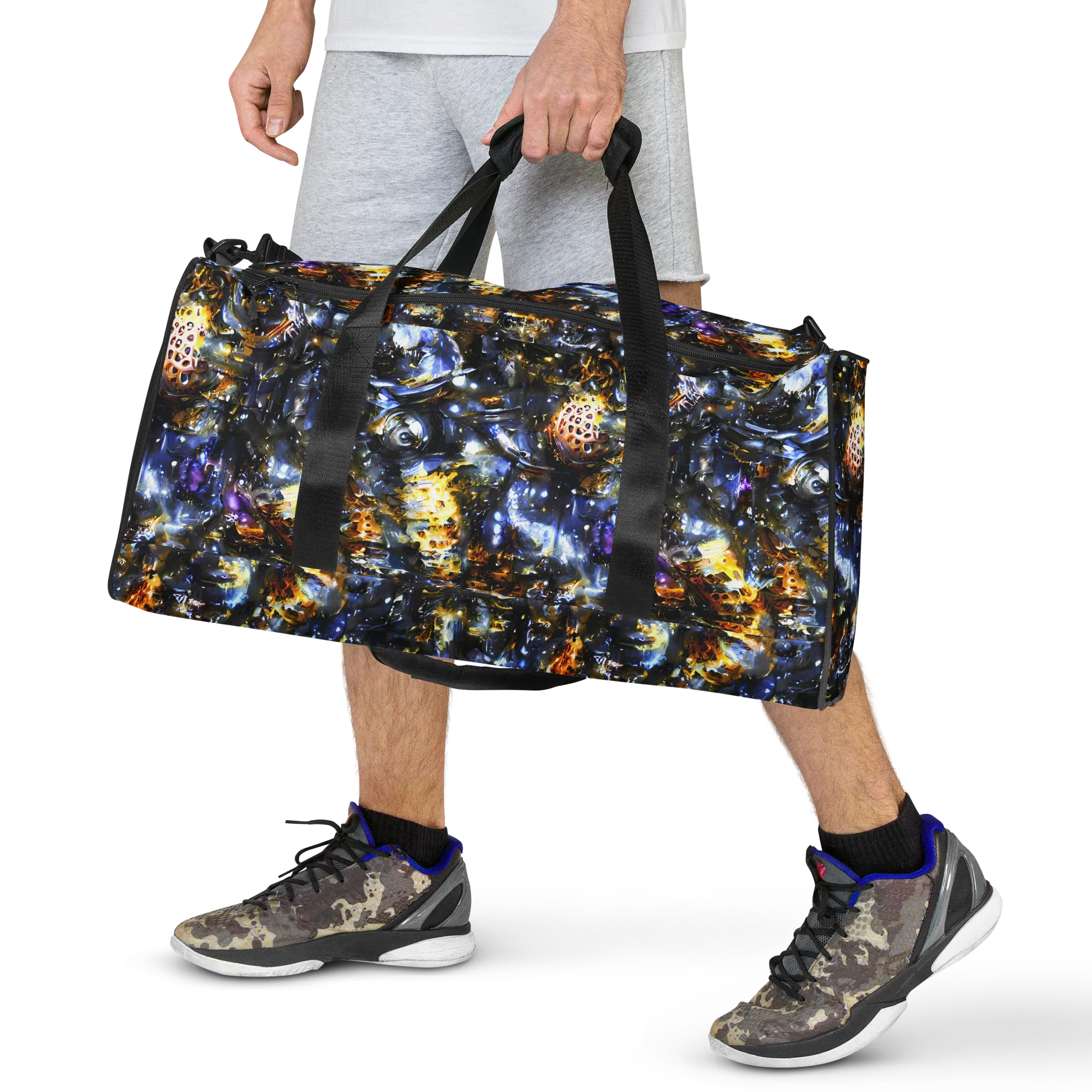 Obsidian Aurora on Duffle Bag — Front