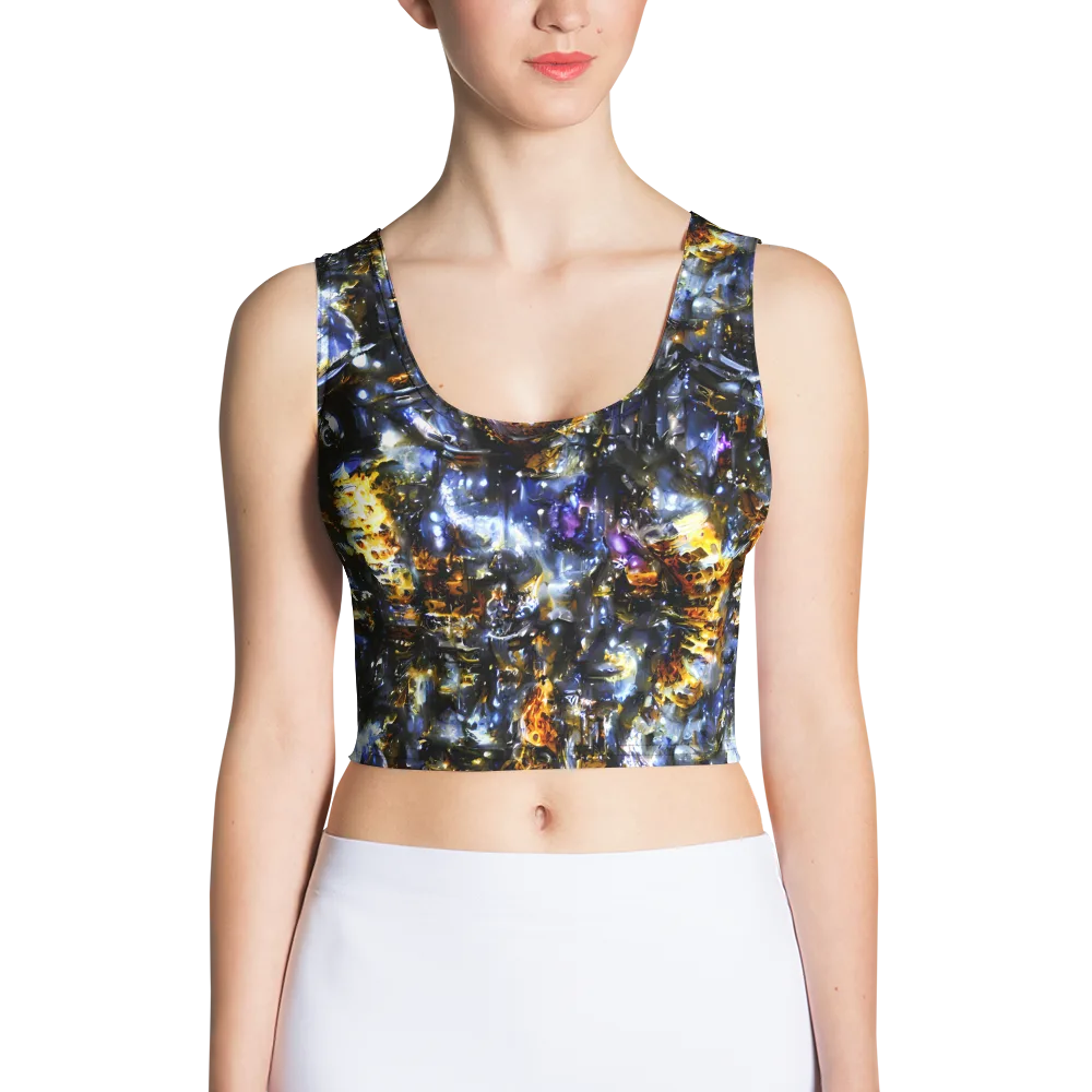 Obsidian Aurora on Crop Top — Front