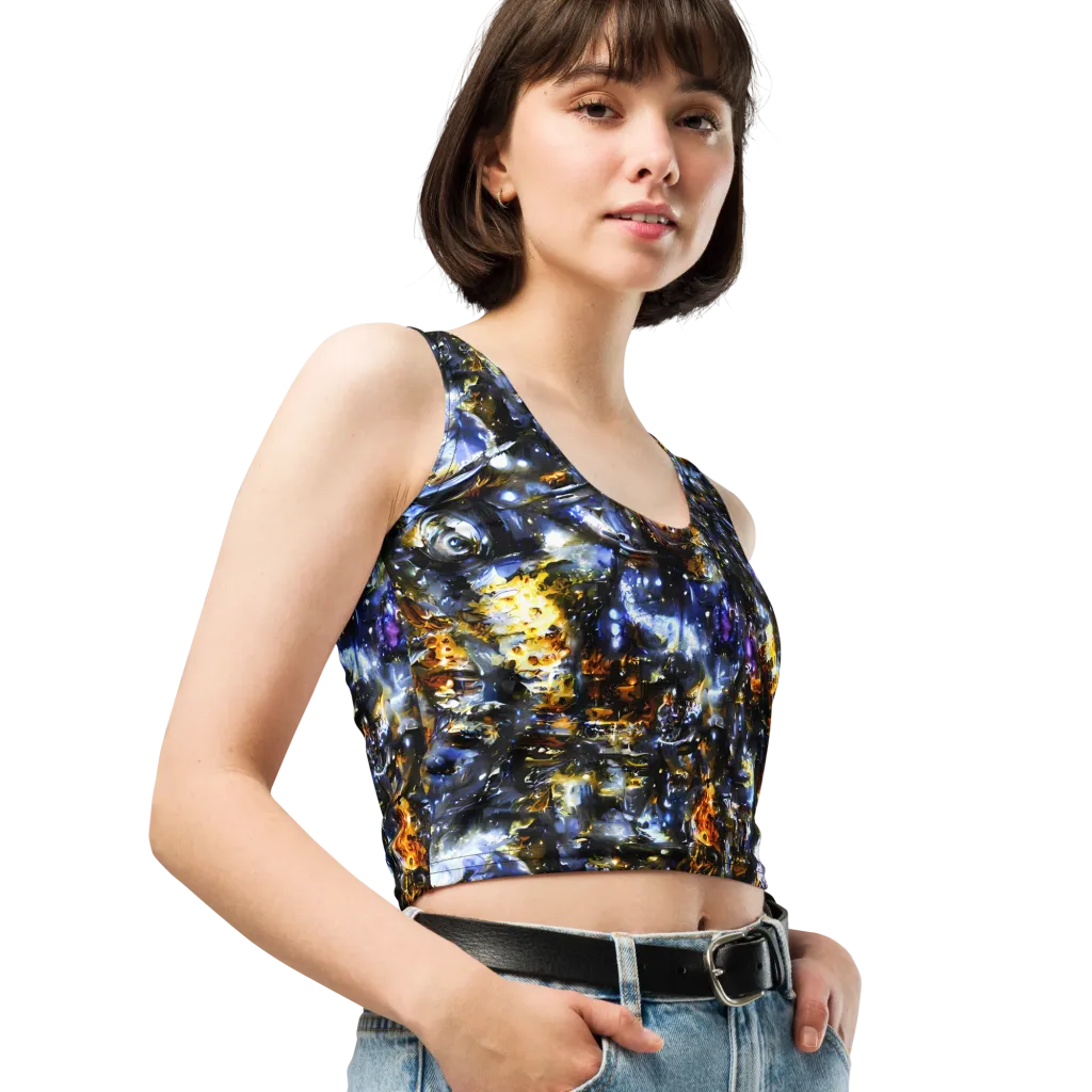 Obsidian Aurora on Crop Top — Right Front
