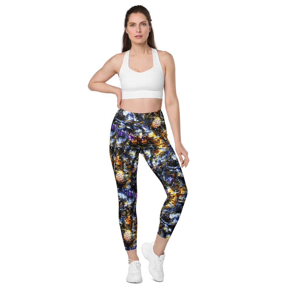 Obsidian Aurora on Leggings with Pockets — Front