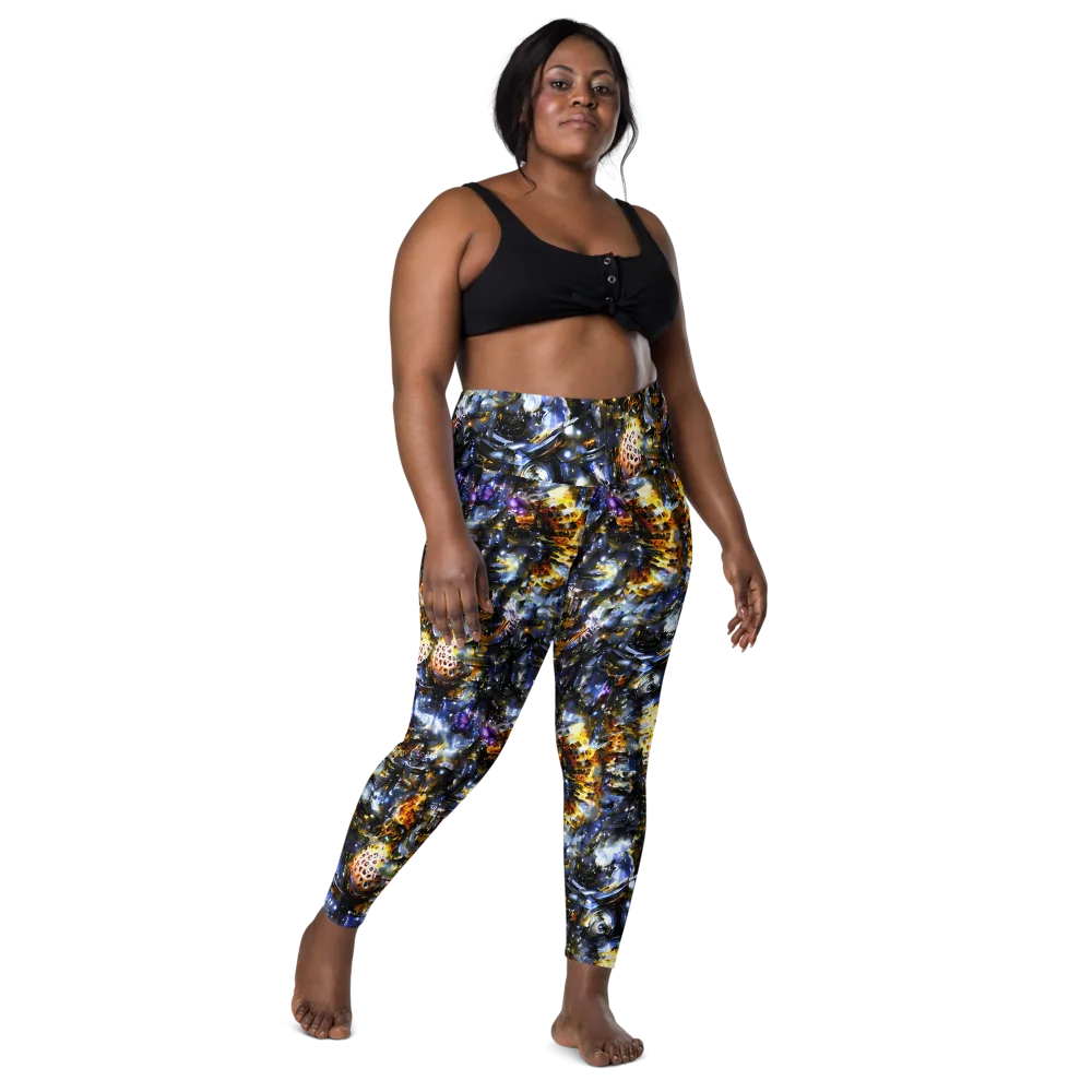 Obsidian Aurora on Leggings with Pockets — Front