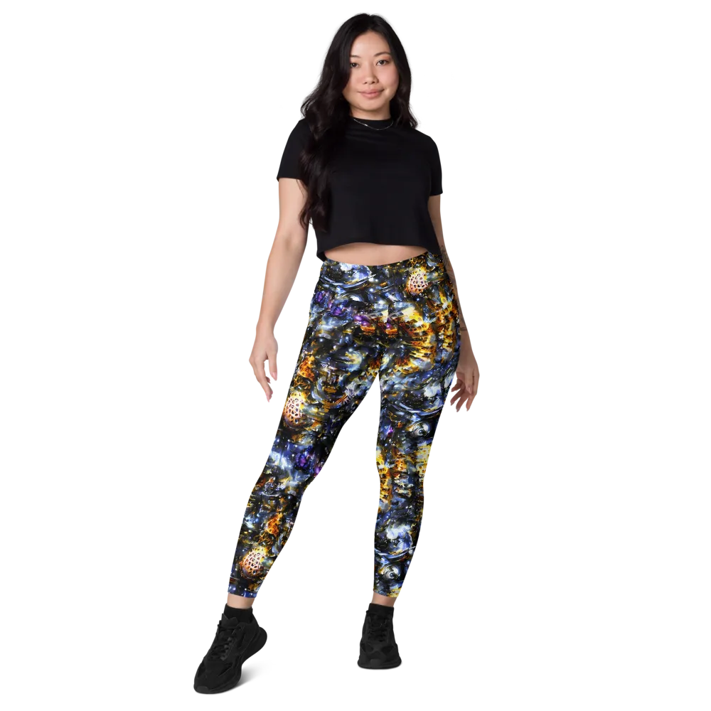 Obsidian Aurora on Leggings with Pockets — Front