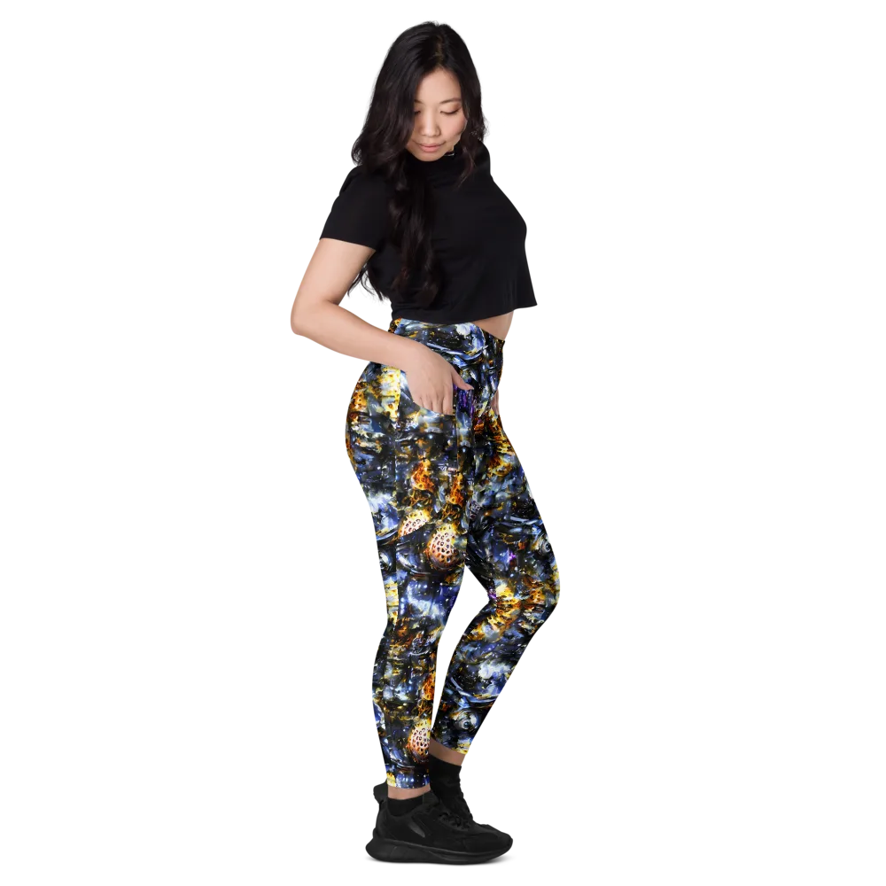 Obsidian Aurora on Leggings with Pockets — Right