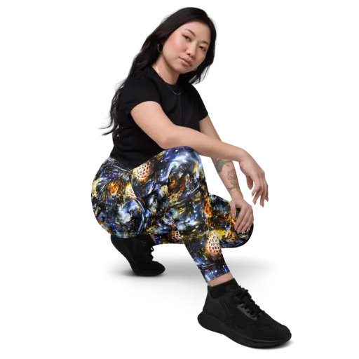 Obsidian Aurora on a Leggings with Pockets