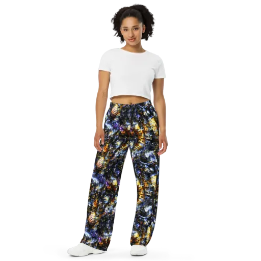 Obsidian Aurora on a Wide-Leg Pants