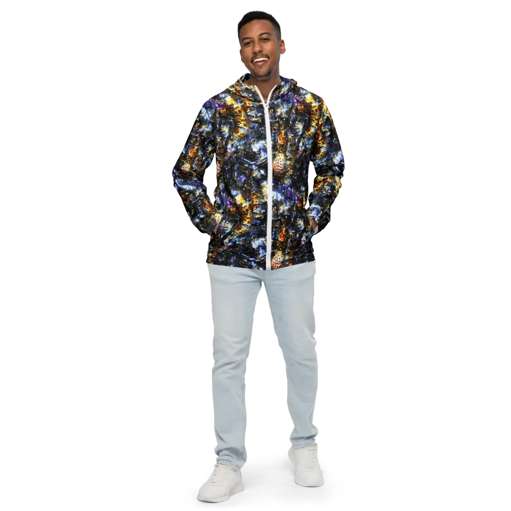 Obsidian Aurora on Men's Windbreaker — Front