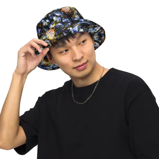 Obsidian Aurora on a Reversible Bucket Hat