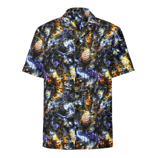 Obsidian Aurora on a Button Shirt