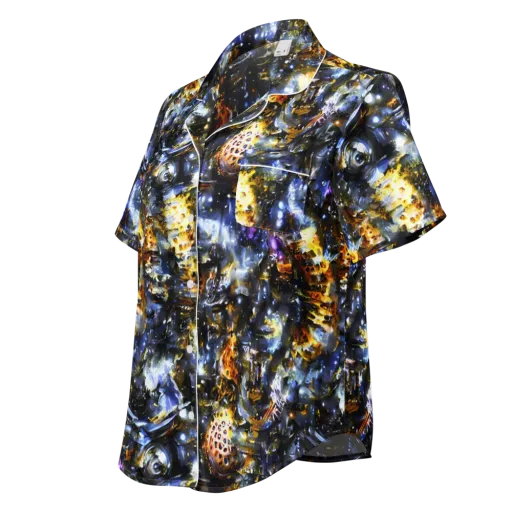 Obsidian Aurora on a Women's Short Sleeve Pajama Top