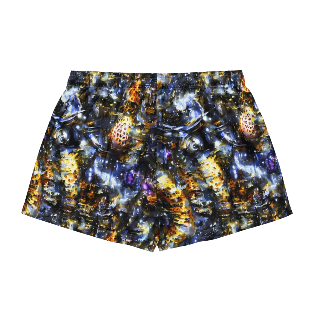Obsidian Aurora on Women's Pajama Shorts — Back