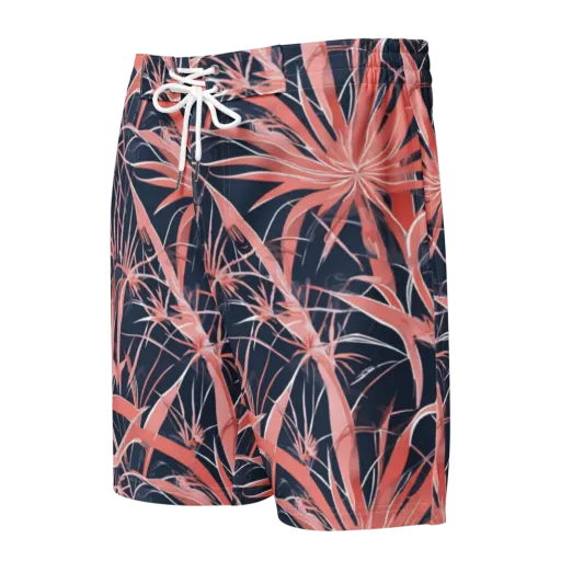 Coral Bloom Voltage on a Men's Board Shorts