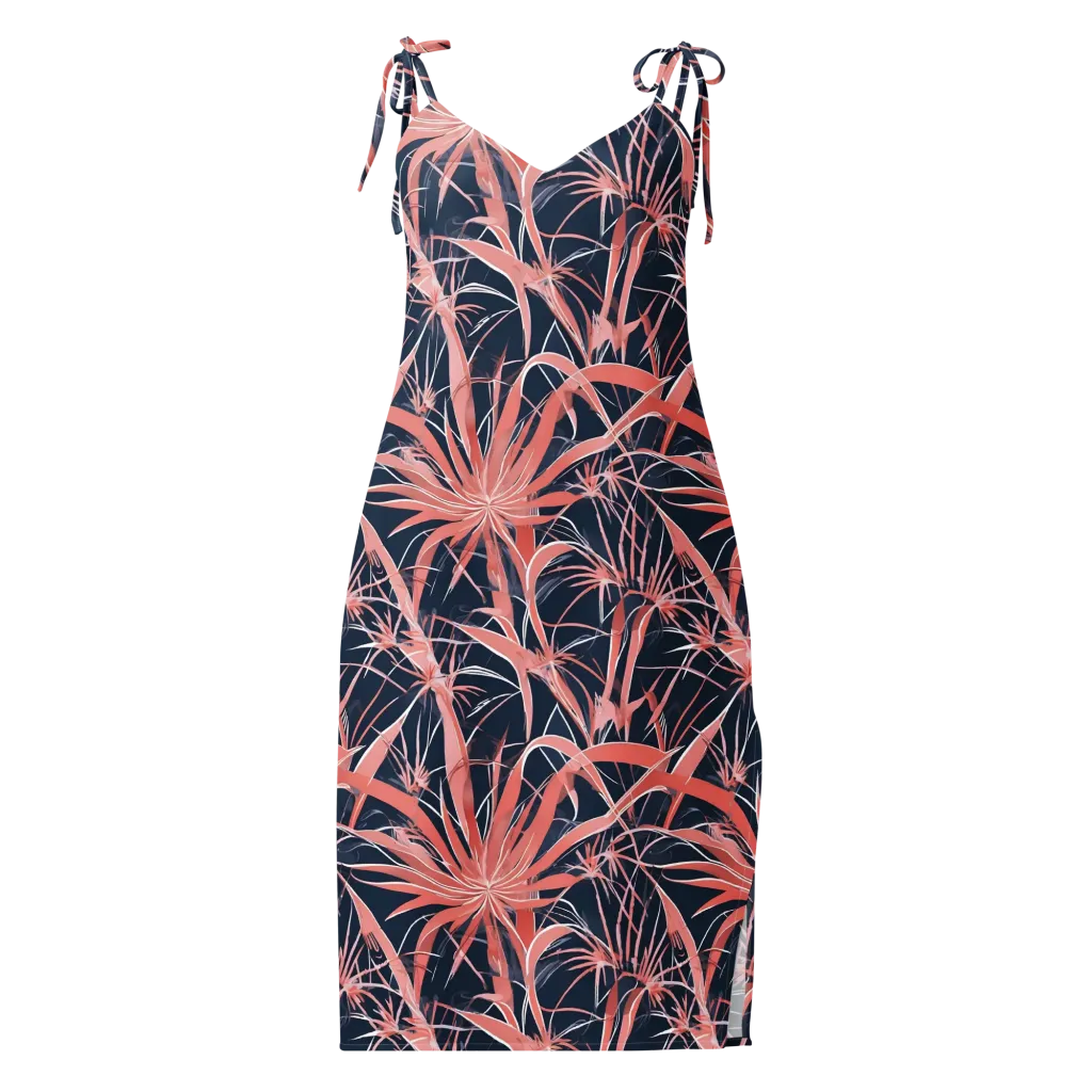 Coral Bloom Voltage on Slip Dress — Front