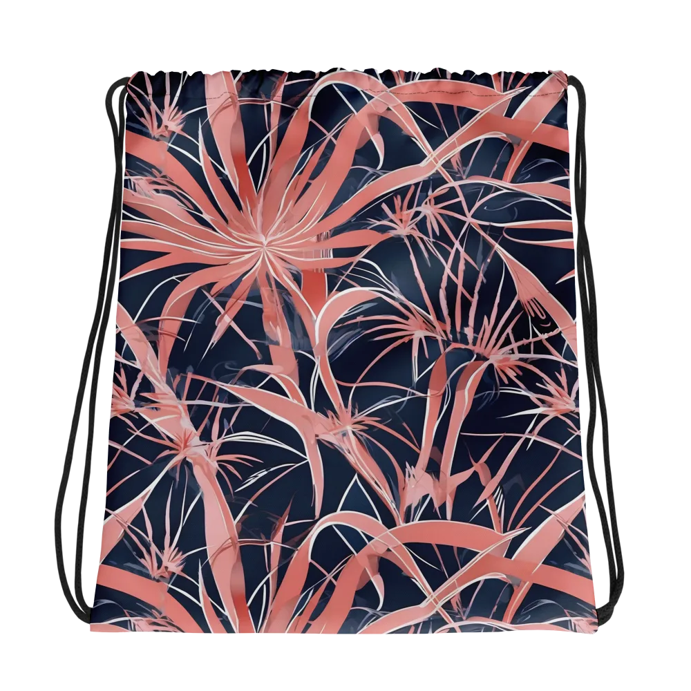 Coral Bloom Voltage on Drawstring Bag — Photo