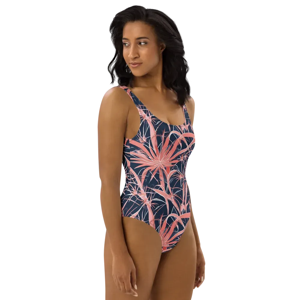 Coral Bloom Voltage on One-Piece Swimsuit — Right