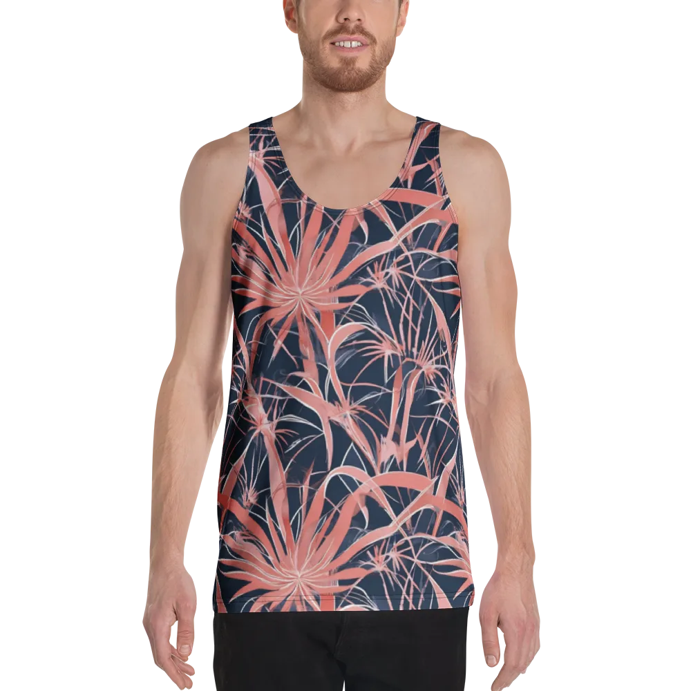 Coral Bloom Voltage on Men's Tank Top — Front
