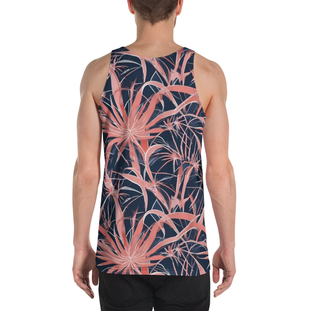 Coral Bloom Voltage on Men's Tank Top — Back