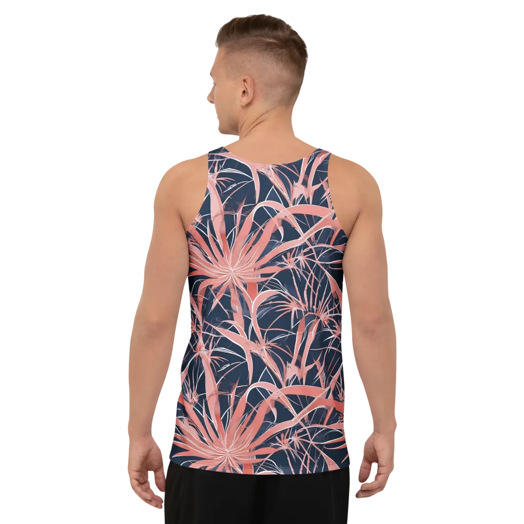 Coral Bloom Voltage on Men's Tank Top — Back