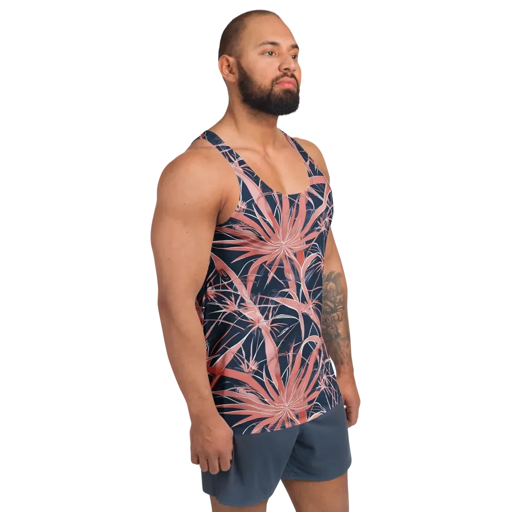 Coral Bloom Voltage on Men's Tank Top — Right Front