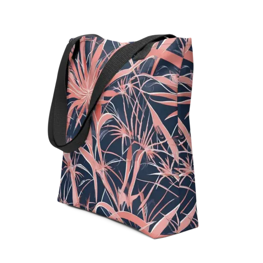 Coral Bloom Voltage on a Tote Bag