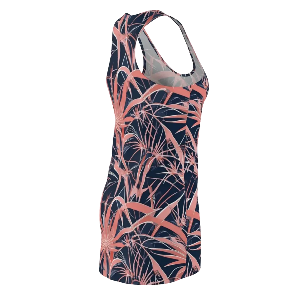 Coral Bloom Voltage on Racerback Dress — Back Side