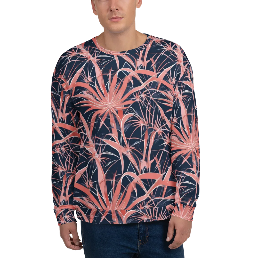 Coral Bloom Voltage on Sweatshirt — Front