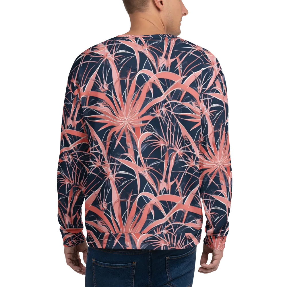 Coral Bloom Voltage on Sweatshirt — Back