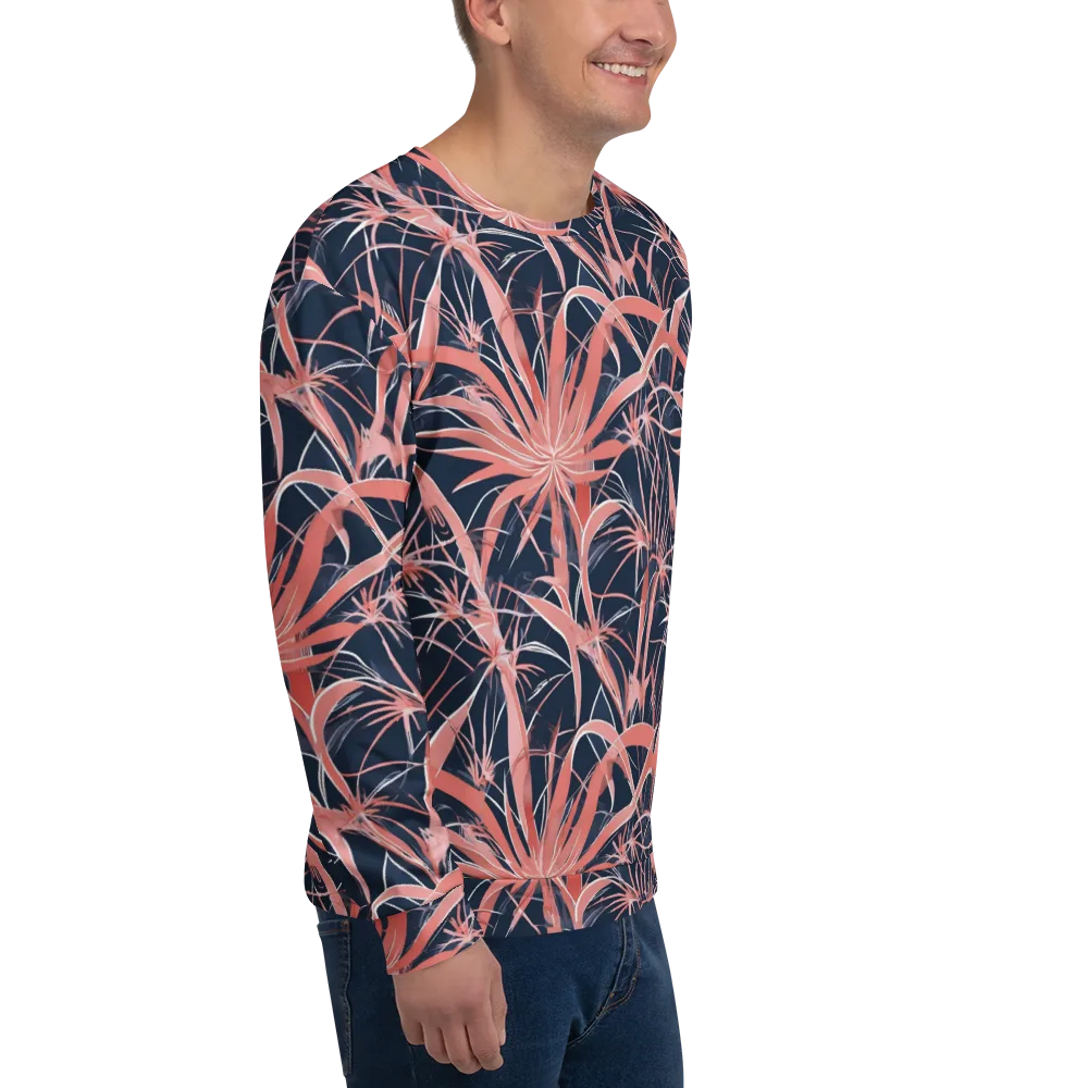Coral Bloom Voltage on Sweatshirt — Right Front