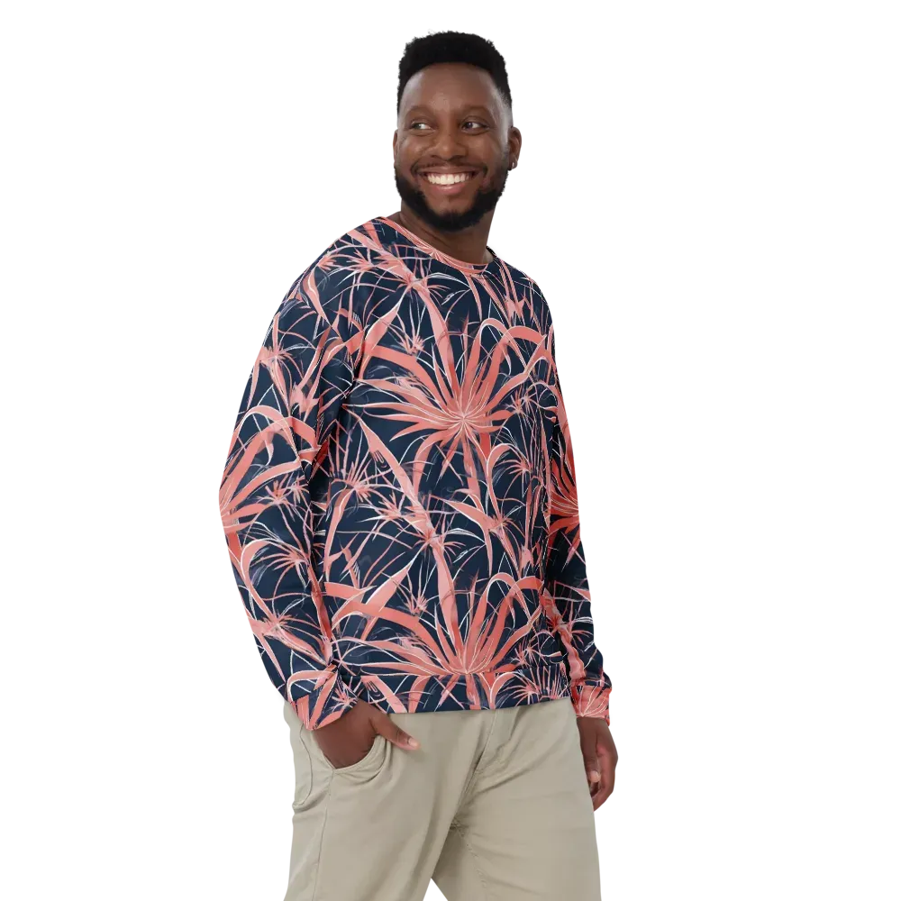 Coral Bloom Voltage on Sweatshirt — Front