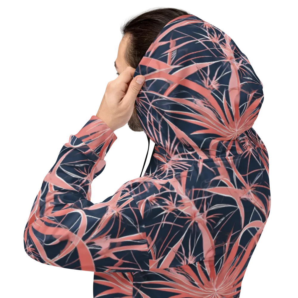 Coral Bloom Voltage on Hoodie — Back